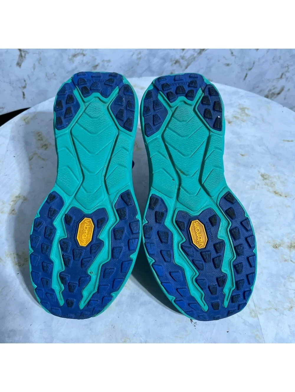 Hoka One One Zinal Women's Size 5.5 Running Shoes Blue Outdoor Vibram Sneakers